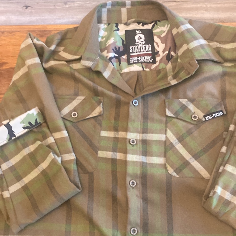 Zero Fox Trot 3xl flannel multi cam cuff